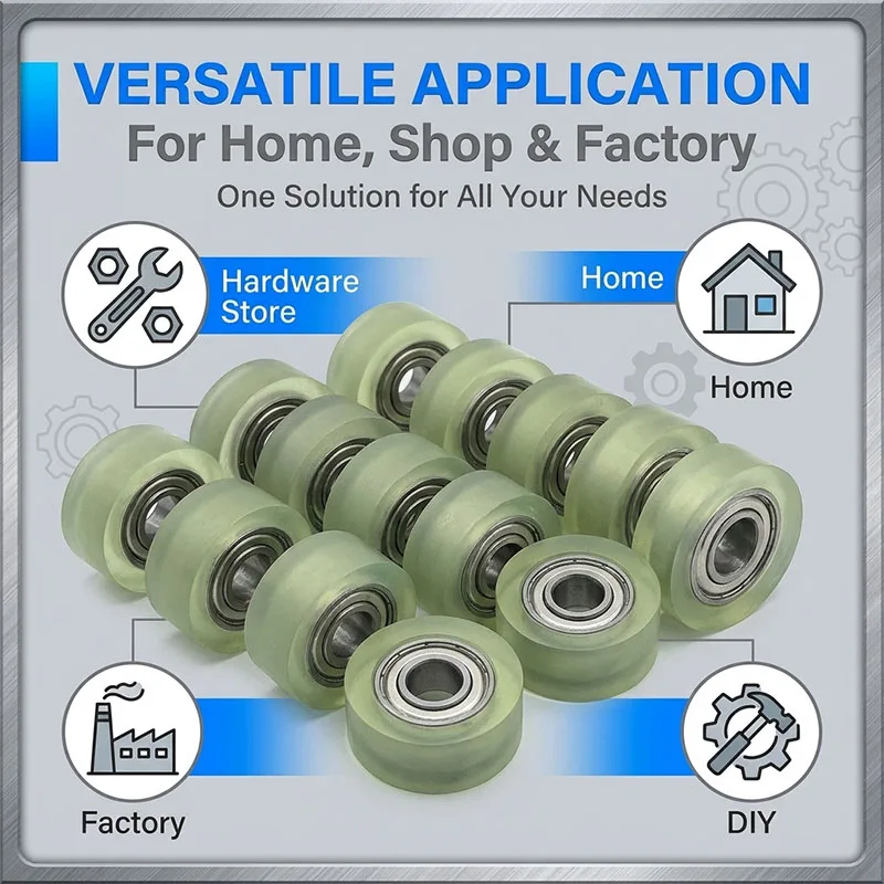 5pcs PU Ball Bearing 8x30x7 Polyurethane Coated Roller Hole 8mm Diameter 30mm PU60830-7 Rubber Covered Guide Pulley Wheel 8*30*7
5pcs PU Ball Bearing 8x30x7 Polyurethane Coated Roller Hole 8mm Diameter 30mm PU60830-7 Rubber Covered Guide Pulley Wheel 8*30*7