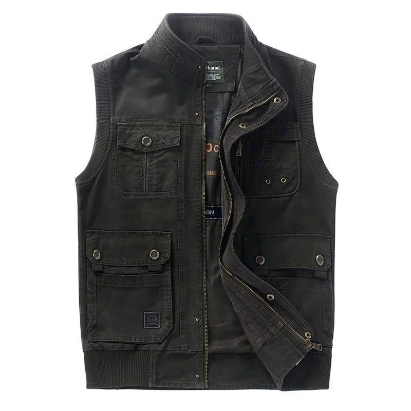 New Spring and Autumn Men's Outdoor Leisure Multi Pocket Solid Vest Sweetheart Stand Up Collar Tank Top
New Spring and Autumn Men's Outdoor Leisure Multi Pocket Solid Vest Sweetheart Stand Up Collar Tank Top