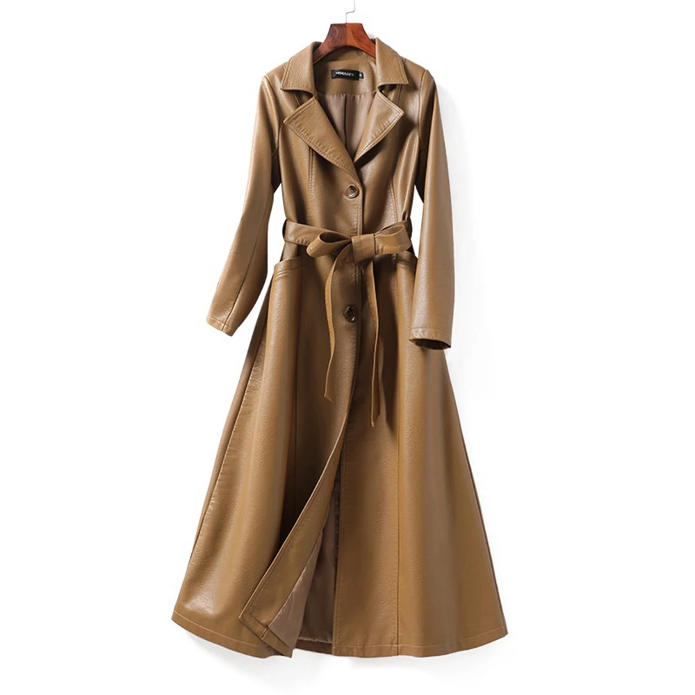 Lady Spring Autumn Leather Suede Coat Women X-Long Outerwear Overcoat LF2332DG
Lady Spring Autumn Leather Suede Coat Women X-Long Outerwear Overcoat LF2332DG