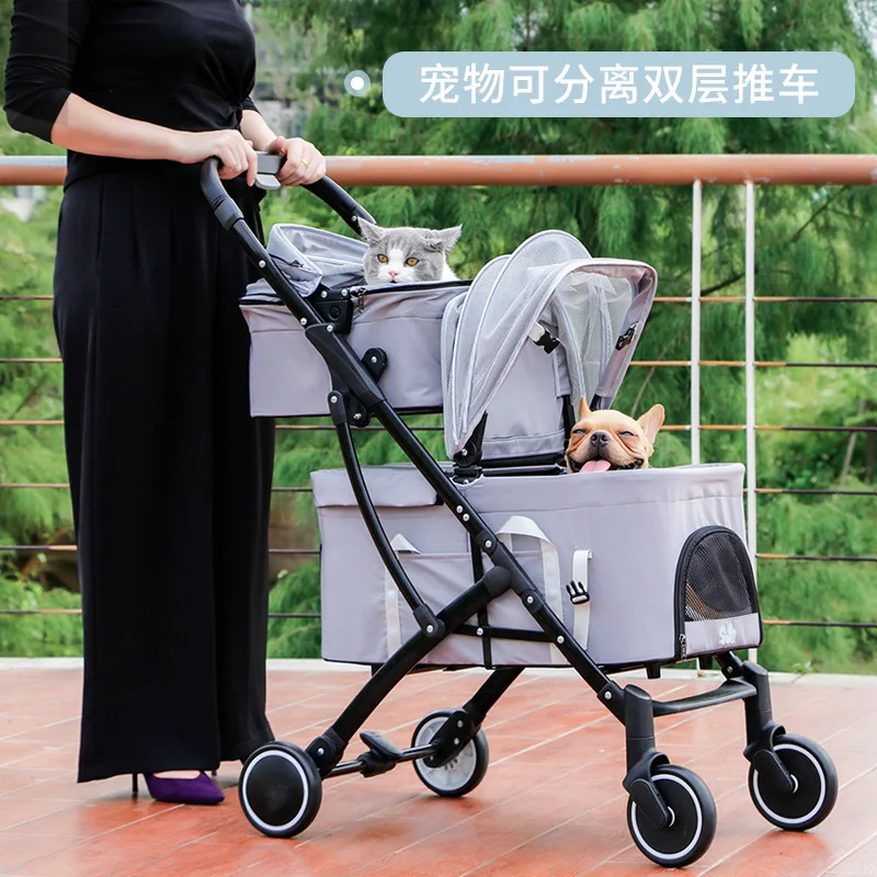 DODOPET Pet Double-decker Trolley Travel Trolley Dog Cat Small and Medium Pet Trolley Cat and Dog Removable Two-layer Trolley
DODOPET Pet Double-decker Trolley Travel Trolley Dog Cat Small and Medium Pet Trolley Cat and Dog Removable Two-layer Trolley