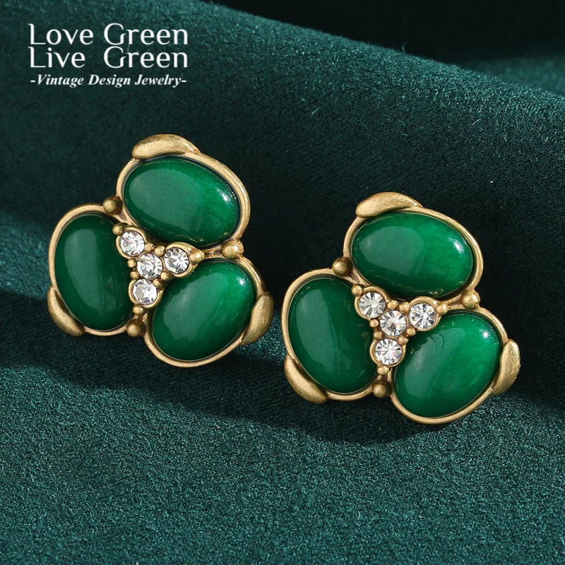 Vintage Agate Green Earrings Stud Gold Color Natural Stone Luxury Designer Quality Jewelry Gifts For Women Engagement Party 2025
Vintage Agate Green Earrings Stud Gold Color Natural Stone Luxury Designer Quality Jewelry Gifts For Women Engagement Party 2025