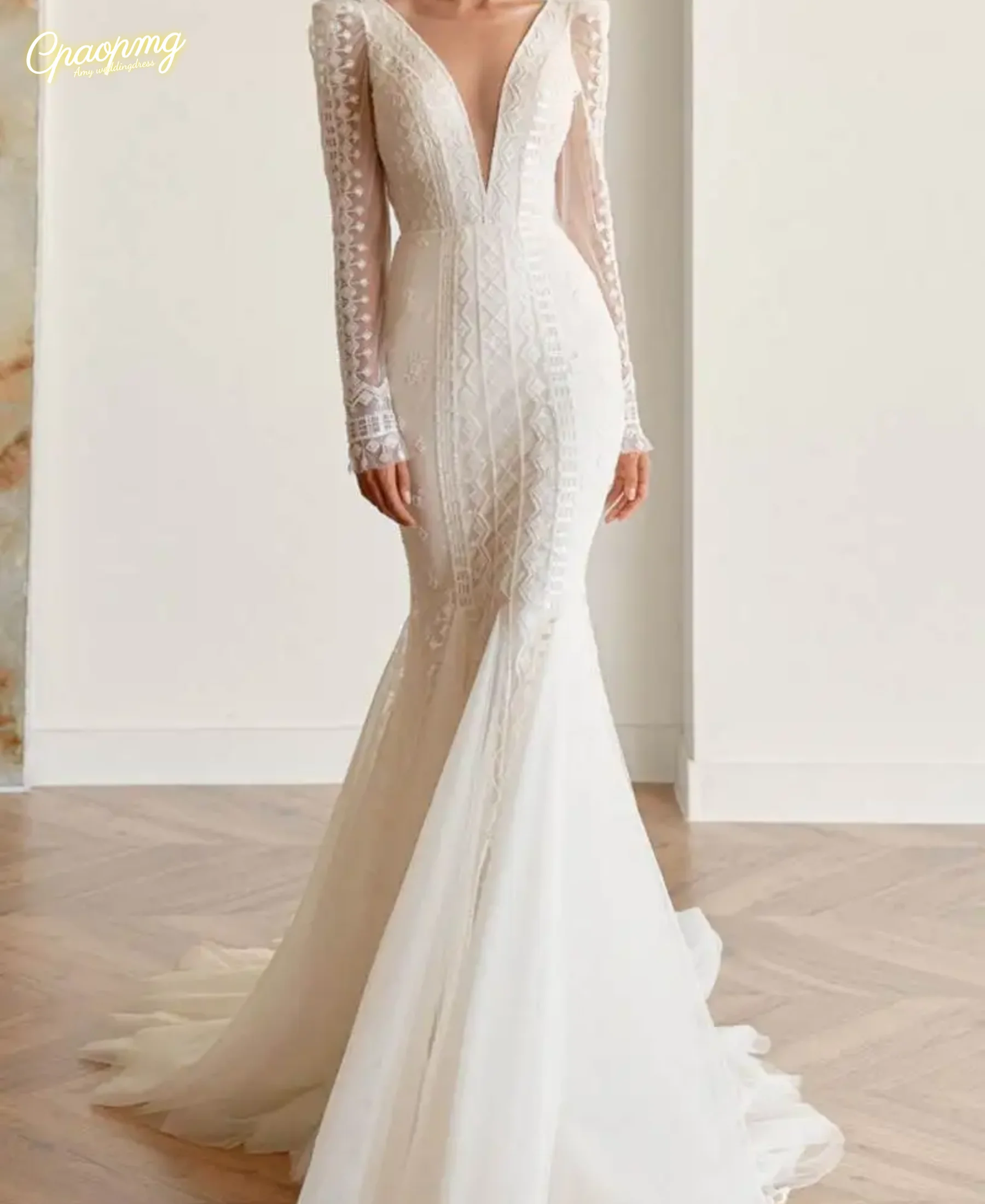 Современное платье русалки по индивидуальному заказу, кружевные свадебные платья с простым узором, большой размер, с v-образным вырезом, Vestidos De Novia
Современное платье русалки по индивидуальному заказу, кружевные свадебные платья с простым узором, большой размер, с v-образным вырезом, Vestidos De Novia