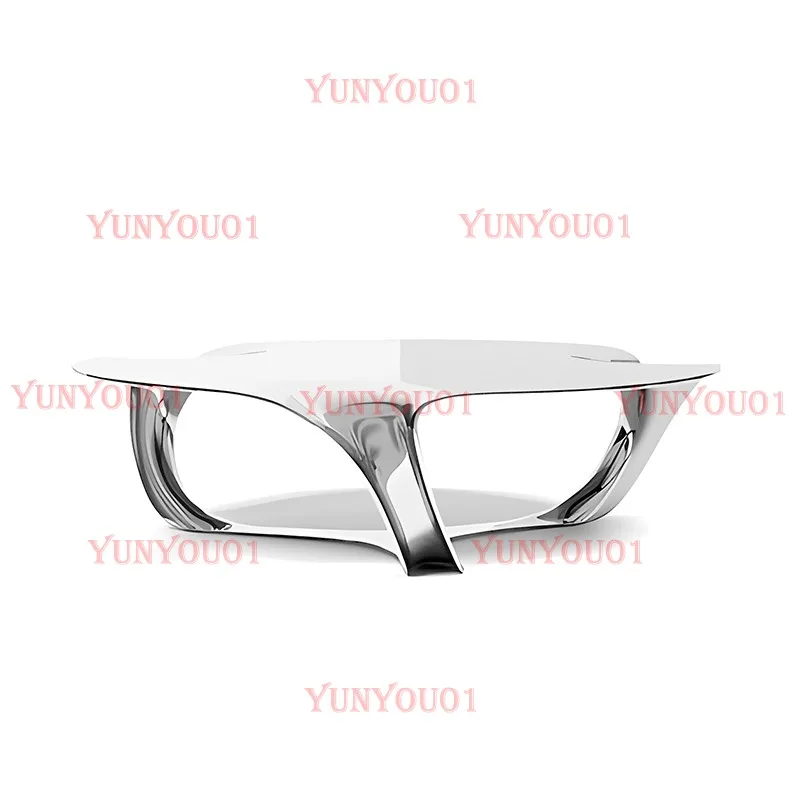 FRP Electroplating Stainless Steel Silver Coffee Table Model Room Special-shaped Irregular Hollow Cloud Negotiation Table
FRP Electroplating Stainless Steel Silver Coffee Table Model Room Special-shaped Irregular Hollow Cloud Negotiation Table