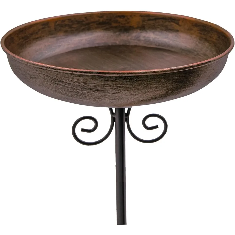 small metal bird bath for outdoors, 10" dia bowl with stake birdbaths garden yard lawn decor 0.4 gallon
small metal bird bath for outdoors, 10" dia bowl with stake birdbaths garden yard lawn decor 0.4 gallon