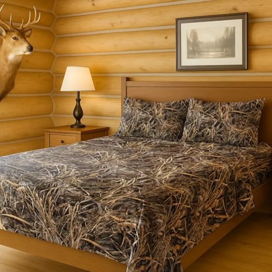 Realtree 4-Piece Size Sheet Set 1 Fitted Sheet 1 Flat Sheet 2 Pillowcases Camo Bedding Cabin Sheets Camo
Realtree 4-Piece Size Sheet Set 1 Fitted Sheet 1 Flat Sheet 2 Pillowcases Camo Bedding Cabin Sheets Camo