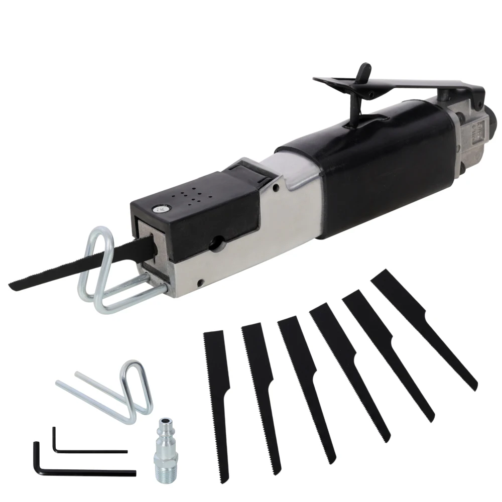 High Speed Air Reciprocating Body Saw Pneumatic Tool with 6PCS 18T/24T/32T Blades, Heavy Duty Metal Sheet Cutter
High Speed Air Reciprocating Body Saw Pneumatic Tool with 6PCS 18T/24T/32T Blades, Heavy Duty Metal Sheet Cutter