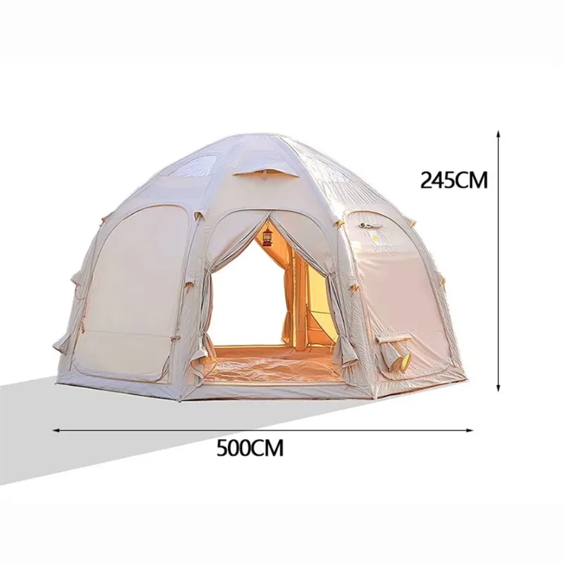 Factory Custom Air Sealed Tent Waterproof Outdoor Portable Luxury Octagonal Camping Inflatable Tent with Spacious Interior Space
Factory Custom Air Sealed Tent Waterproof Outdoor Portable Luxury Octagonal Camping Inflatable Tent with Spacious Interior Space