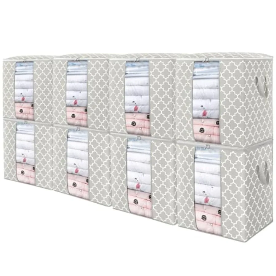 Storage Bags 8 Pack/100L Large Blanket Clothes Organization and Storage Containers for Comforters, Bedding, Foldable Organizer
Storage Bags 8 Pack/100L Large Blanket Clothes Organization and Storage Containers for Comforters, Bedding, Foldable Organizer