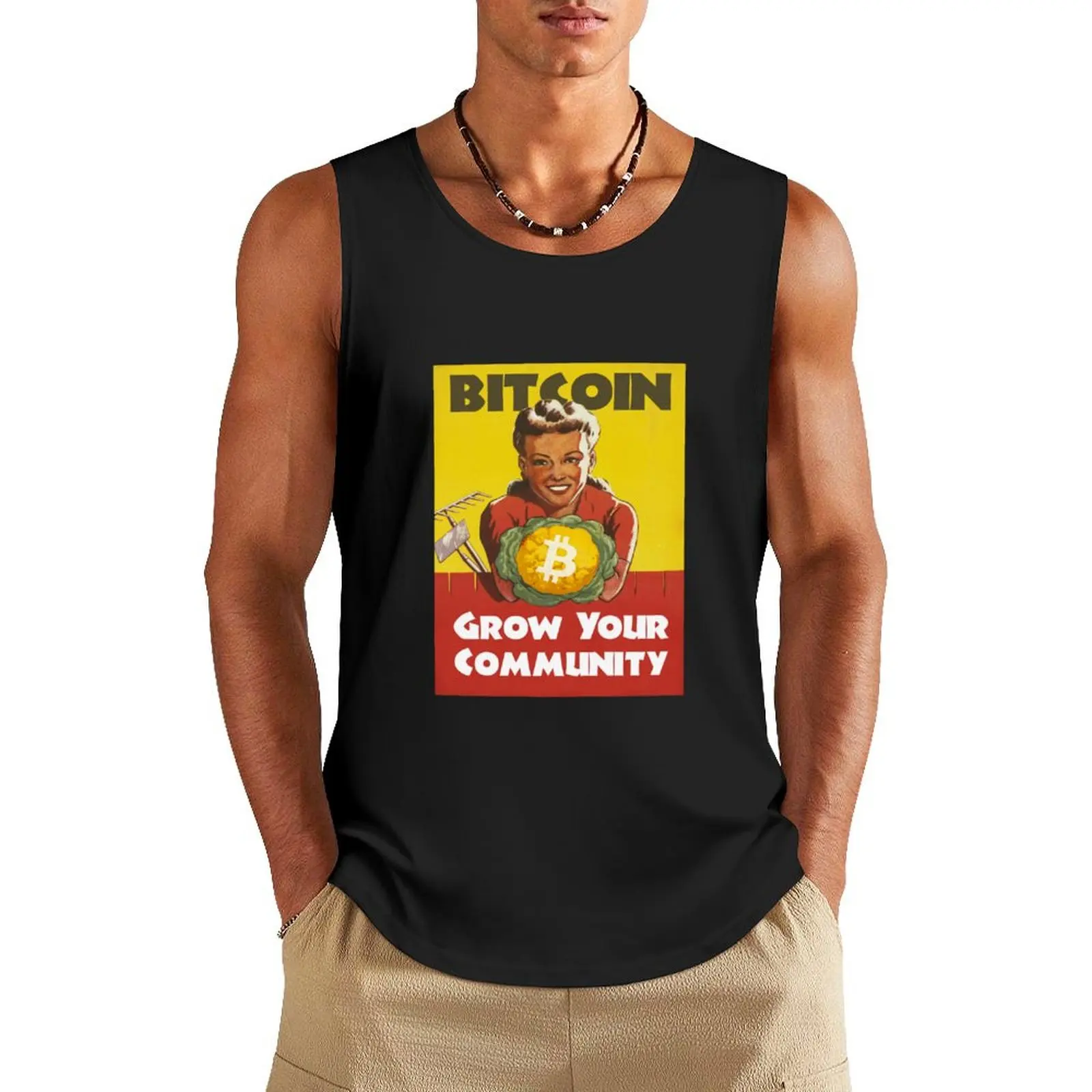 Bitcoin - Grow Your Community Tank Top gym training accessories Men's vest Man summer clothes
Bitcoin - Grow Your Community Tank Top gym training accessories Men's vest Man summer clothes