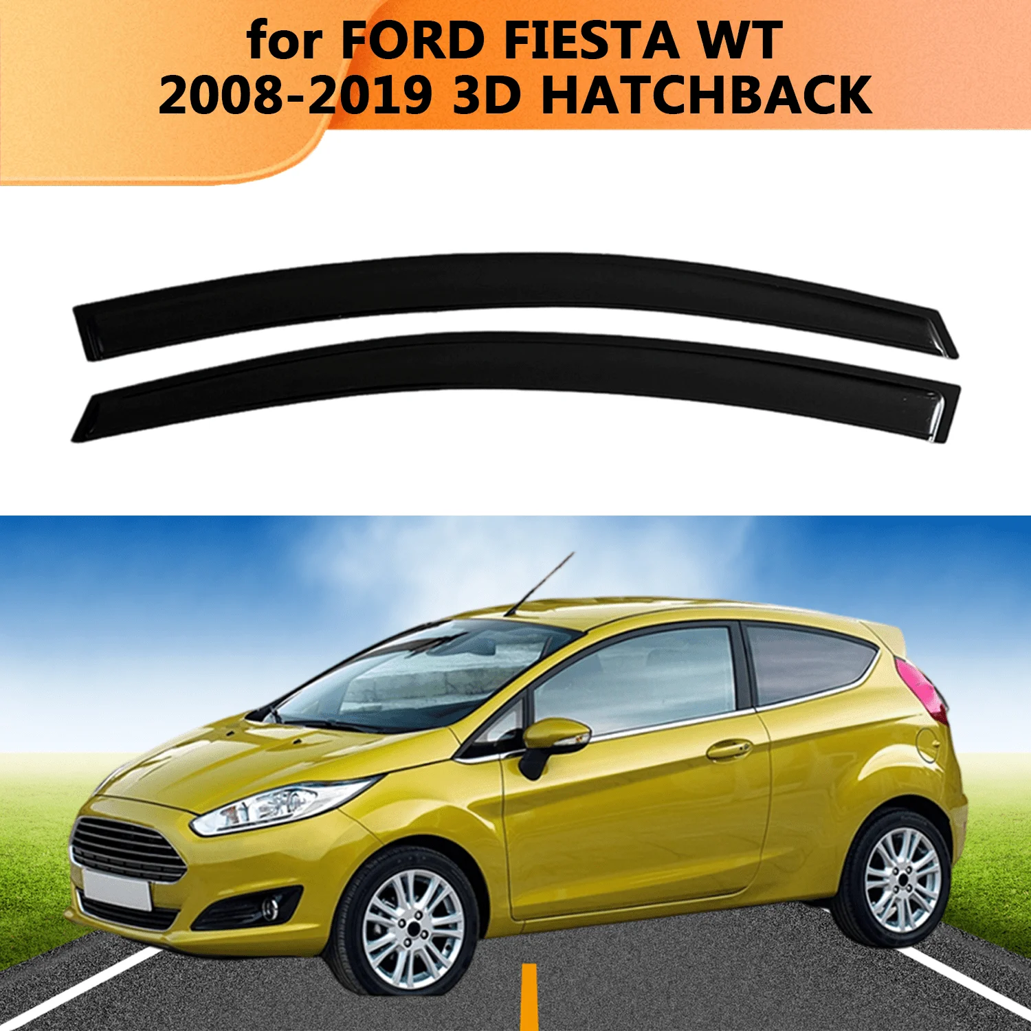 Для Ford Fiesta 3-дверный 2008-2019: Ветровики (дефлекторы окон) / Защита от дождя / Вентиляционные козырьки на двери
Для Ford Fiesta 3-дверный 2008-2019: Ветровики (дефлекторы окон) / Защита от дождя / Вентиляционные козырьки на двери