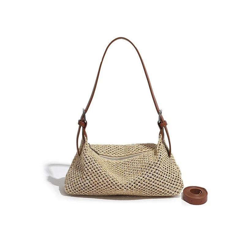 New summer retro shoulder armpit straw bag women's oblique straddle women's bag versatile casual woven bag vacation beach bag
New summer retro shoulder armpit straw bag women's oblique straddle women's bag versatile casual woven bag vacation beach bag