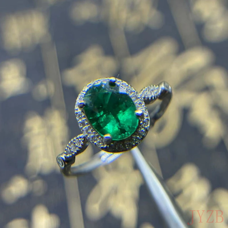 Solid 925 sterling Silver 2 carat natural emerald ring sparkles for an engagement party with fine jewelry gifts
Solid 925 sterling Silver 2 carat natural emerald ring sparkles for an engagement party with fine jewelry gifts