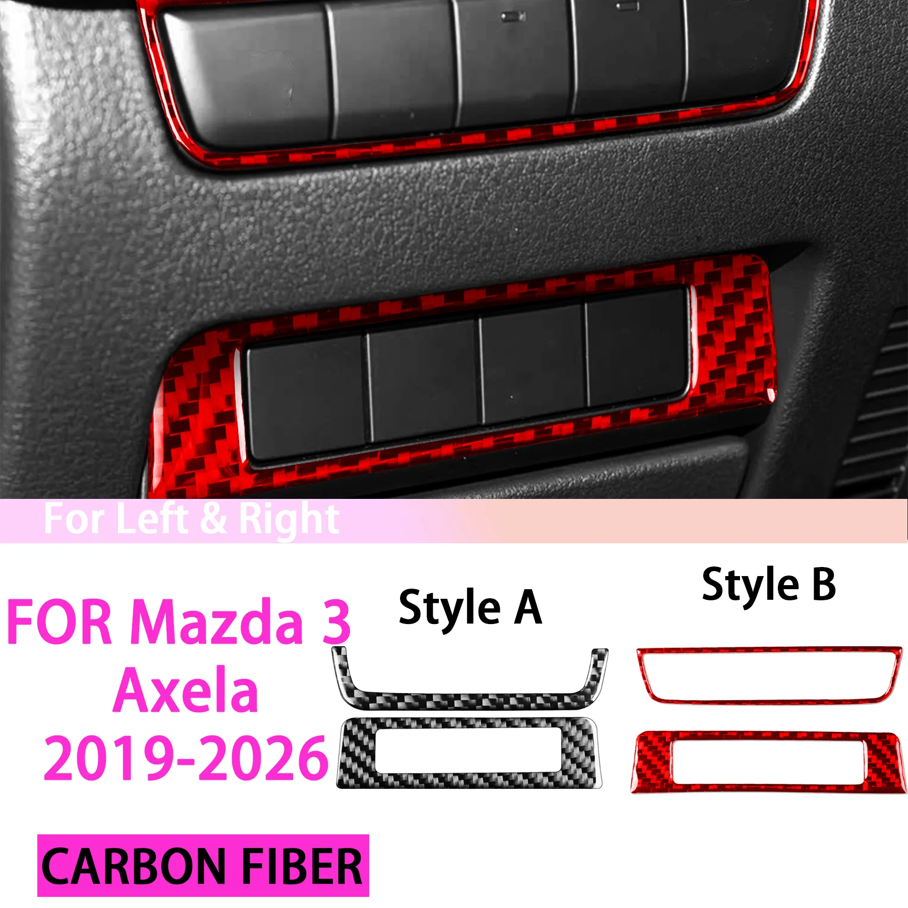 Car Headlight Switch Multi Functional Button Panel Frame Interior Accessories FOR Mazda 3 Axela 2019-2026 Carbon Fiber Stickers
Car Headlight Switch Multi Functional Button Panel Frame Interior Accessories FOR Mazda 3 Axela 2019-2026 Carbon Fiber Stickers
