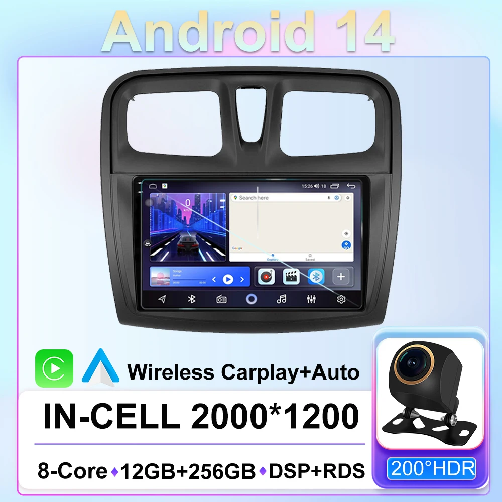 Android 14 Renault Logan 2 Sandero 2 2014 -2019Largus Dacia Duster Monitor Screen TV Car GPS lettore Video Autoradio Navigation
Android 14 Renault Logan 2 Sandero 2 2014 -2019Largus Dacia Duster Monitor Screen TV Car GPS lettore Video Autoradio Navigation