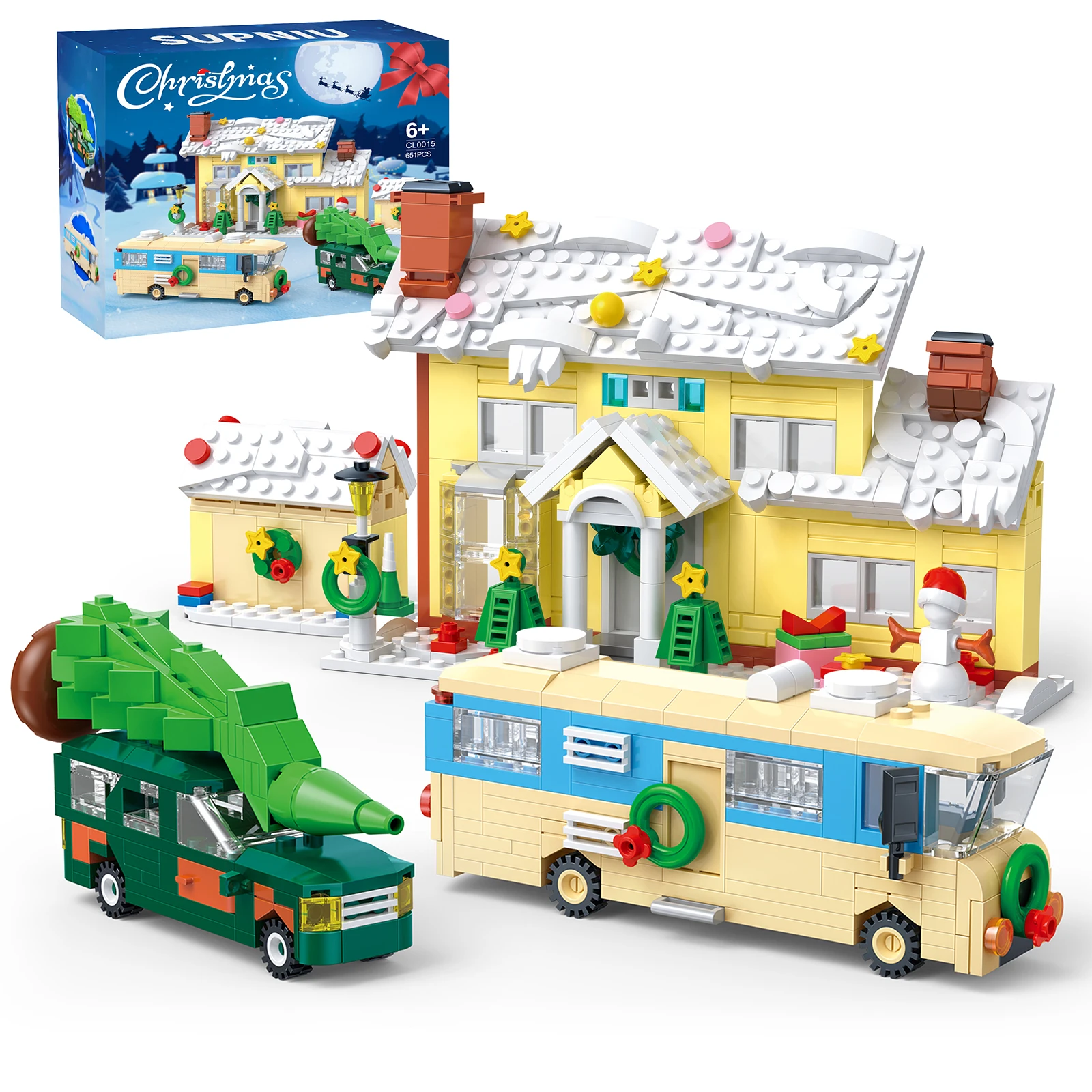Building Toy Camper Van Building Set With LED Light - 2-In-1 Christmas Vacation Holiday Snow Village& RV Camper Creative Gift
Building Toy Camper Van Building Set With LED Light - 2-In-1 Christmas Vacation Holiday Snow Village& RV Camper Creative Gift