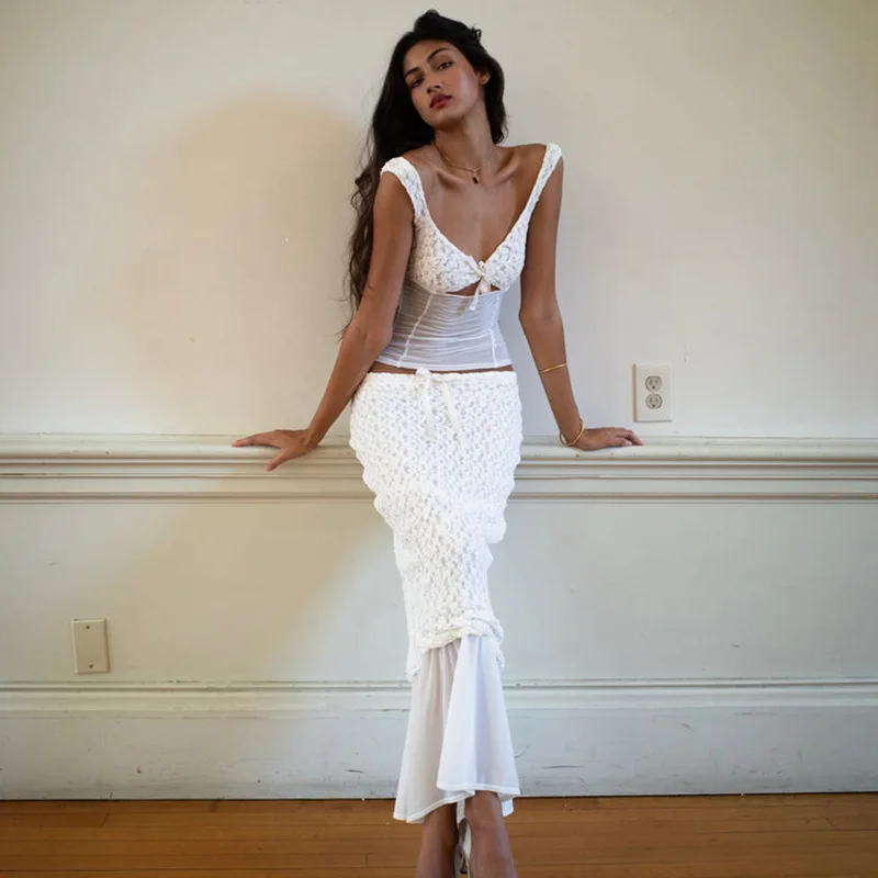 Beach Dress Long Female Outfits Swimsuit 2023 Clothes Summer Bikini Cover Up Lace Hooked Flower Hanging Strap Two Piece Set Hot
Beach Dress Long Female Outfits Swimsuit 2023 Clothes Summer Bikini Cover Up Lace Hooked Flower Hanging Strap Two Piece Set Hot