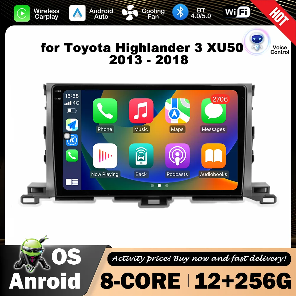 Android OS 10 inch Car Multimedia Autoradio Bluetooth GPS Navi for Toyota Highlander 3 XU50 2013 - 2018 DSP Stereo Head Unit
Android OS 10 inch Car Multimedia Autoradio Bluetooth GPS Navi for Toyota Highlander 3 XU50 2013 - 2018 DSP Stereo Head Unit