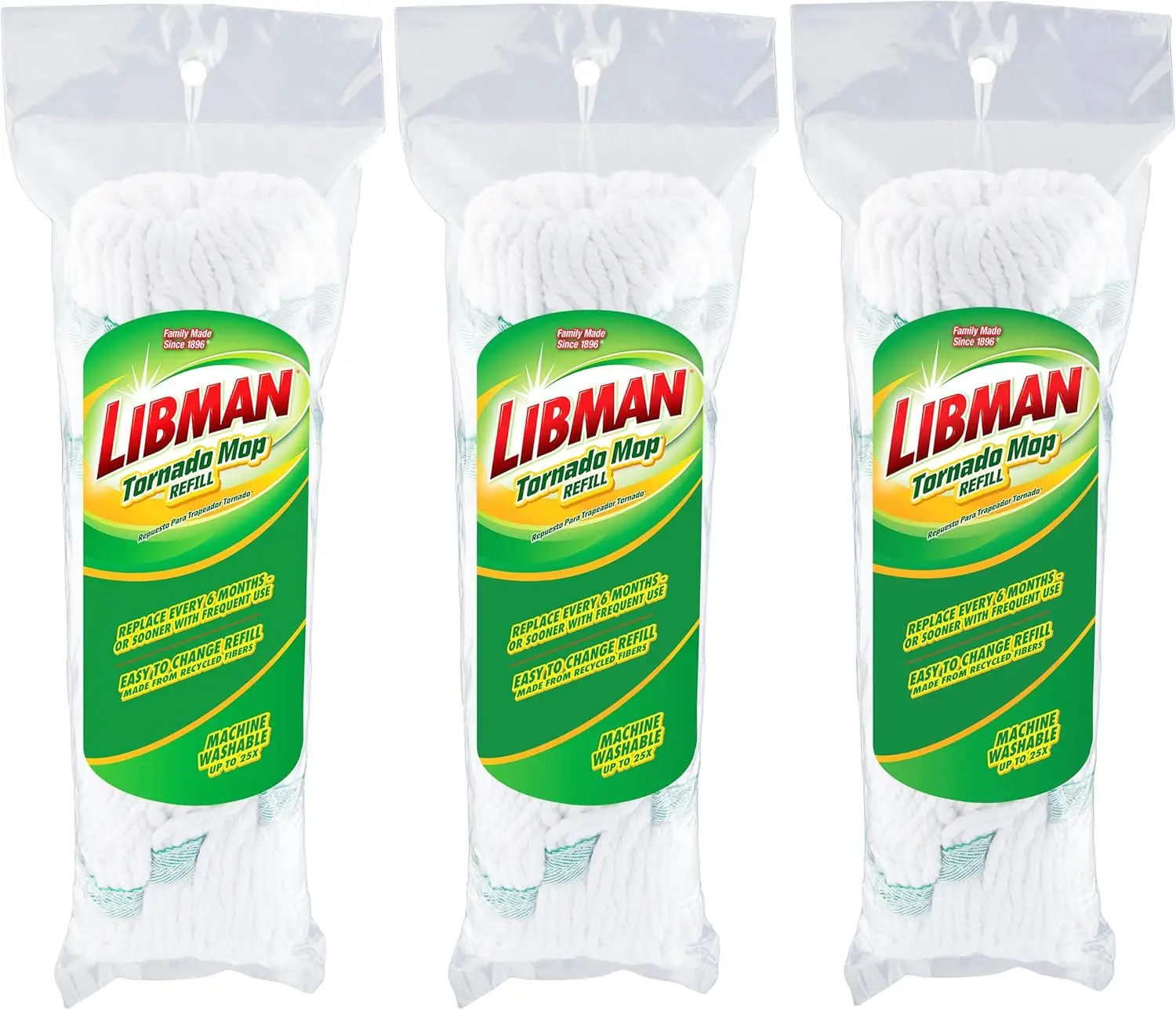 Tornado Mop Refill, Self-Wringing Twist Mop Head Replacement, Cotton, Machine Washable, 3-Pack
Tornado Mop Refill, Self-Wringing Twist Mop Head Replacement, Cotton, Machine Washable, 3-Pack