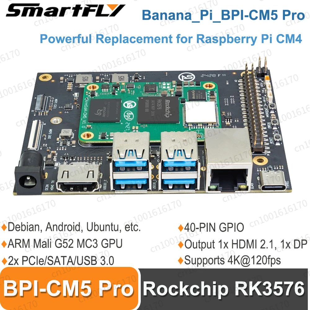 Компьютерный модуль Banana Pi BPI-CM5 Pro AI Rockchip RK3576 SBC 8 ГБ ОЗУ 64G eMMC Замена макетной платы для Raspberry Pi CM4
Компьютерный модуль Banana Pi BPI-CM5 Pro AI Rockchip RK3576 SBC 8 ГБ ОЗУ 64G eMMC Замена макетной платы для Raspberry Pi CM4