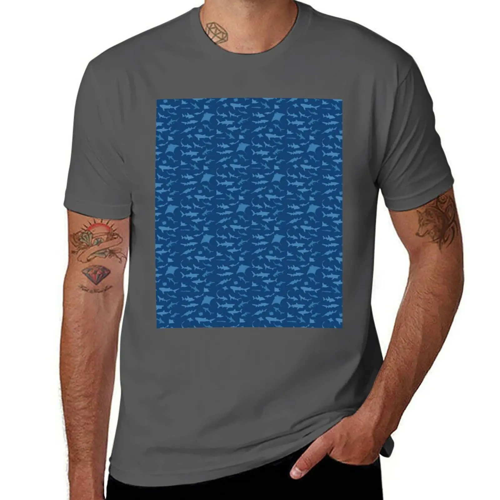 Sharks and Rays - Blue version! T-Shirt Plus Size Workout Short Sleeve Top
Sharks and Rays - Blue version! T-Shirt Plus Size Workout Short Sleeve Top