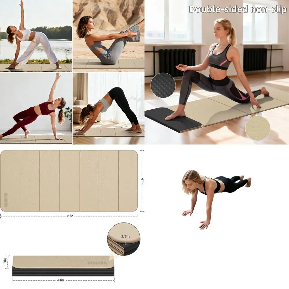 10mm Thick Foldable Yoga Mat - XL TPE, Anti-Slip, Portable for Home, Travel, and Pilates Workouts
10mm Thick Foldable Yoga Mat - XL TPE, Anti-Slip, Portable for Home, Travel, and Pilates Workouts