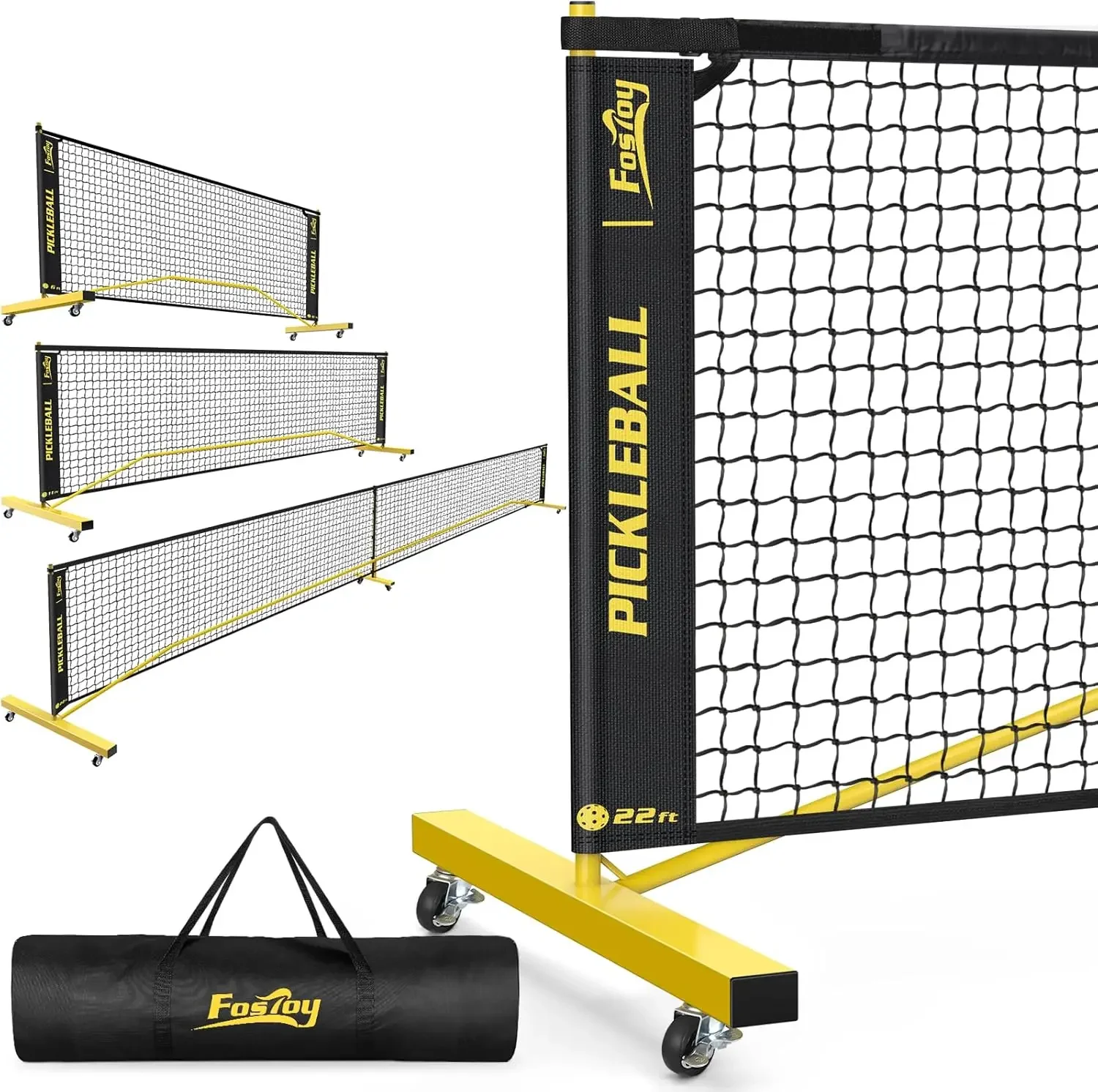 Pickleball Set Net with Wheels, Portable 3in1 Pickle Ball Net with Carry Bag- 3 Size Options, Designed for All Weather Condition
Pickleball Set Net with Wheels, Portable 3in1 Pickle Ball Net with Carry Bag- 3 Size Options, Designed for All Weather Condition