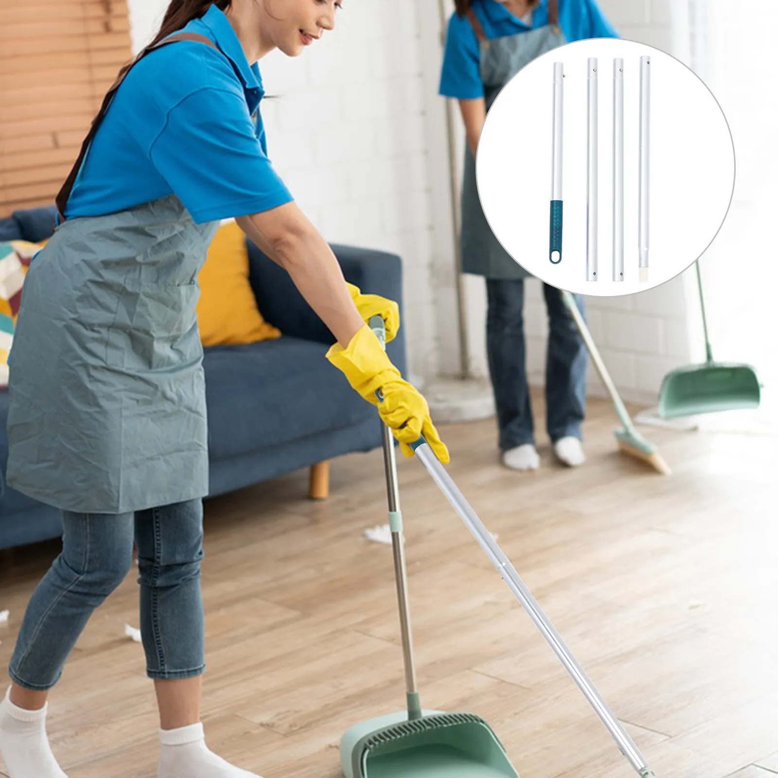1Set Adjustable 4-Section Mop Handle Replacement Universal Stainless Steel Mop Pole Metal Rod Extension for Bathroom and Floor
1Set Adjustable 4-Section Mop Handle Replacement Universal Stainless Steel Mop Pole Metal Rod Extension for Bathroom and Floor
