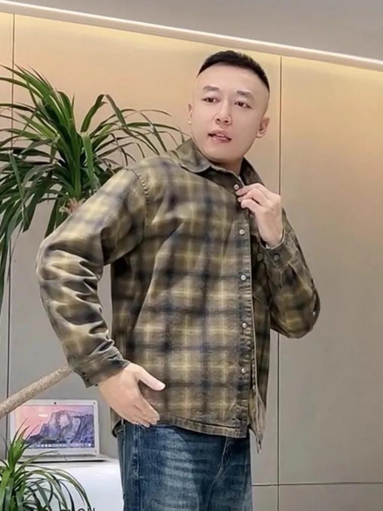 American Sle Heavyweight Plaid Collar Jaet Men's Autumn New High Sensation Loose Casual irt Coat Wear Resistant Polyest...
American Sle Heavyweight Plaid Collar Jaet Men's Autumn New High Sensation Loose Casual irt Coat Wear Resistant Polyest...