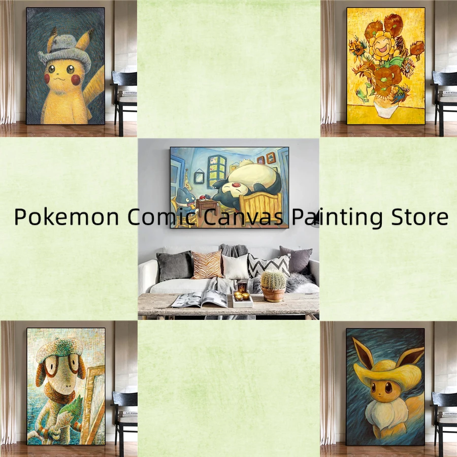 Pokemon Van Gogh High Quality Art Wall Wall Stickers Stickers and Posters Bedroom Home Decoration Accessories Children's Gift
Pokemon Van Gogh High Quality Art Wall Wall Stickers Stickers and Posters Bedroom Home Decoration Accessories Children's Gift