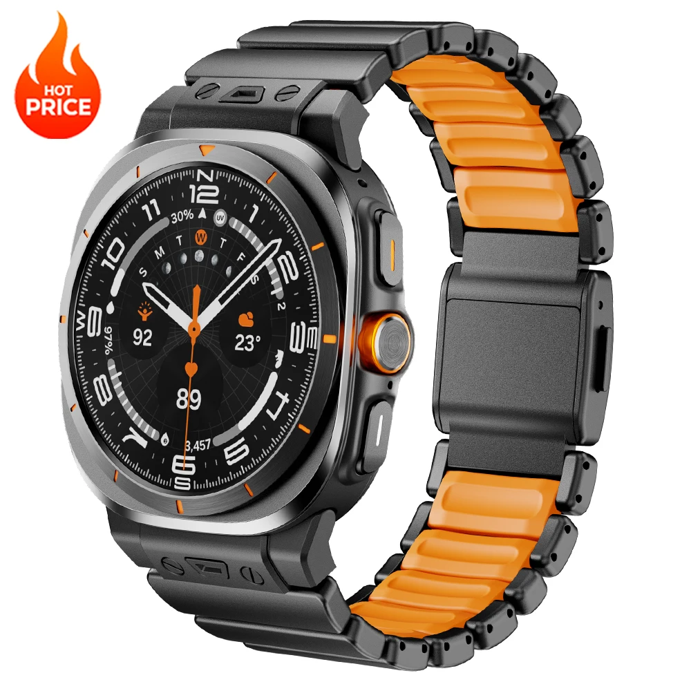 Роскошный силиконовый ремешок из нержавеющей стали для Samsung Galaxy Watch Ultra 2025 47 мм, металлический магнитный ремешок для часов Ultra 47 мм, браслет
Роскошный силиконовый ремешок из нержавеющей стали для Samsung Galaxy Watch Ultra 2025 47 мм, металлический магнитный ремешок для часов Ultra 47 мм, браслет