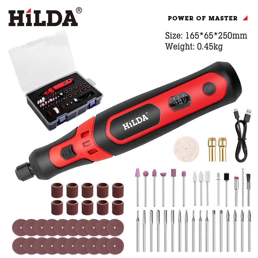 Hilda Grinder Lithium Battery Charging Electric Cross-Border Small Handheld Grinder Engraving 48 Pieces Tool Set
Hilda Grinder Lithium Battery Charging Electric Cross-Border Small Handheld Grinder Engraving 48 Pieces Tool Set