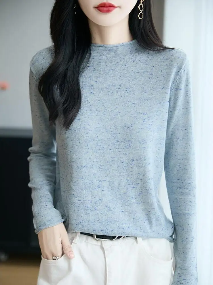 Soft Mist Feel Вязаный свитер с цветочным принтом, женский тонкий шерстяной длинный свек, осенне-зимний базовый слой, вязаный топ, облегающий крой
Soft Mist Feel Вязаный свитер с цветочным принтом, женский тонкий шерстяной длинный свек, осенне-зимний базовый слой, вязаный топ, облегающий крой