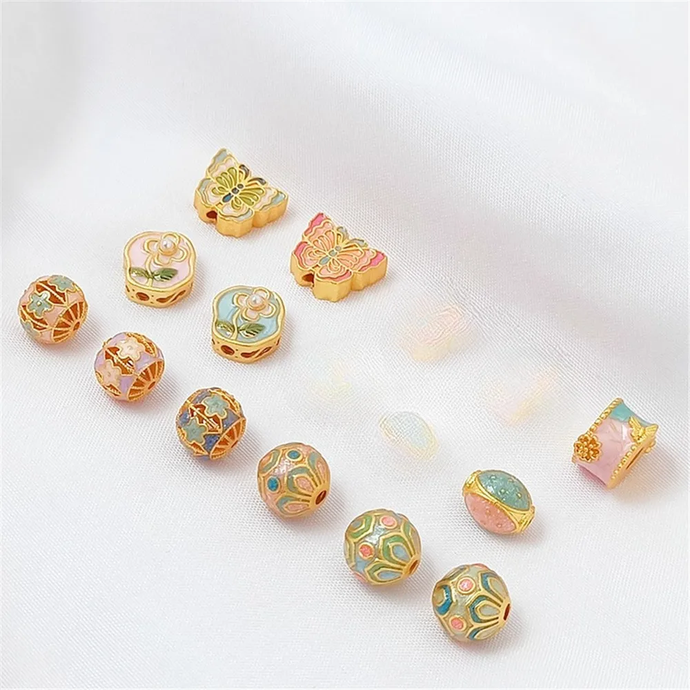 18K Sand Gold Six-leaf Round Bead Small Flower Spacer Bead Diy Bracelet, Necklace, Beaded Jewelry Accessories
18K Sand Gold Six-leaf Round Bead Small Flower Spacer Bead Diy Bracelet, Necklace, Beaded Jewelry Accessories