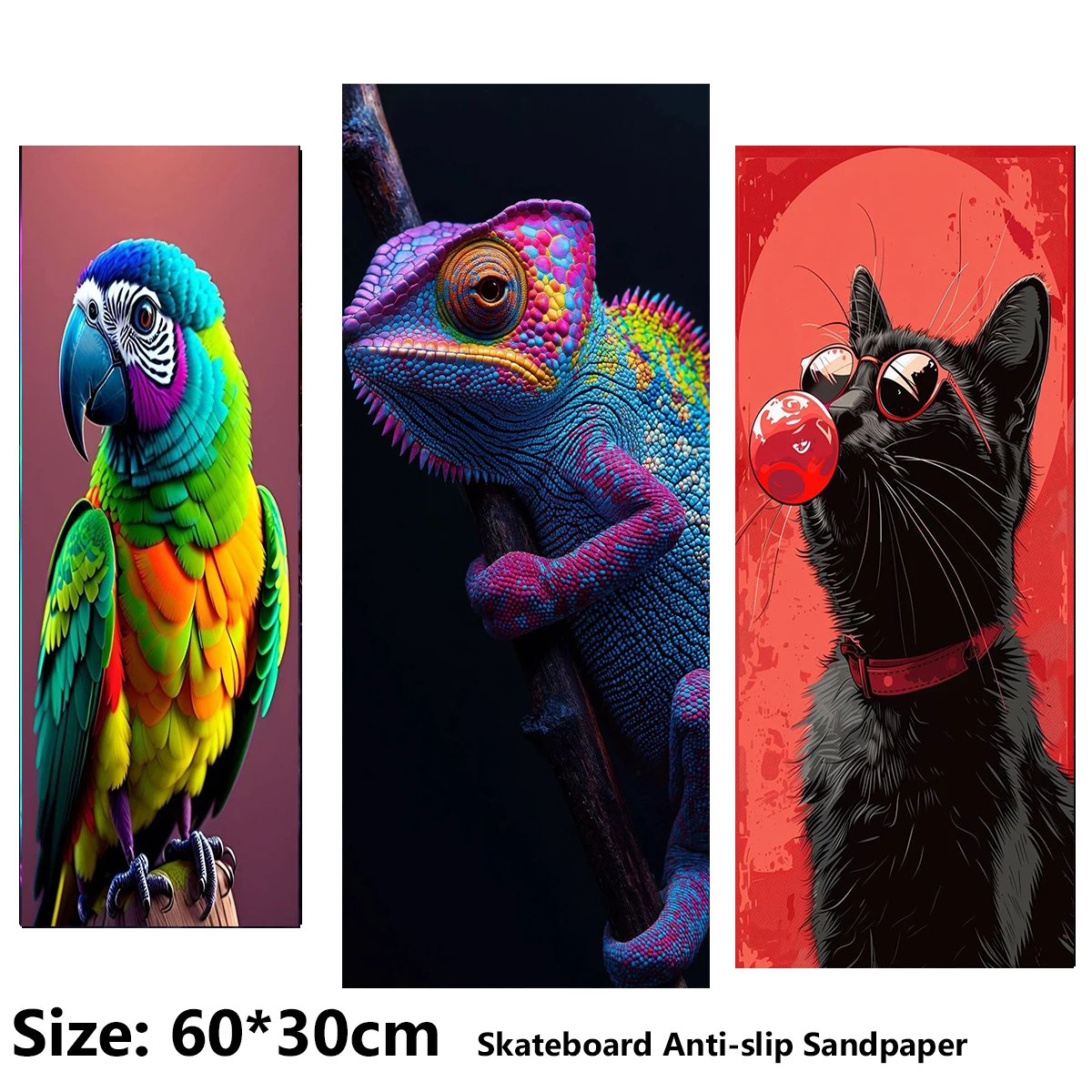 Rainbow Bird and Funny Cat Pattern Electric Scooter Anti-slip Sticker Sandpaper Skateboard Grip Tape Sheet 60*30cm
Rainbow Bird and Funny Cat Pattern Electric Scooter Anti-slip Sticker Sandpaper Skateboard Grip Tape Sheet 60*30cm