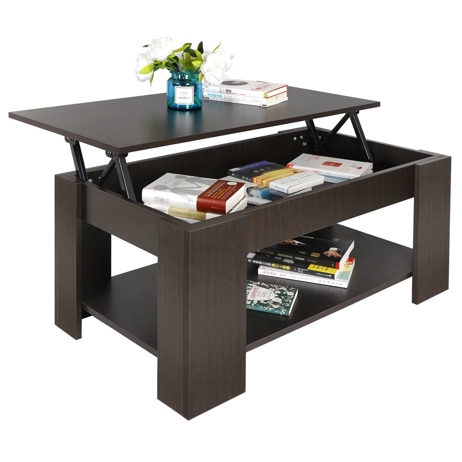 Coffee Table Lift-up Hidden Storage Cabinet Compartment Longlasting Brown Finish
Coffee Table Lift-up Hidden Storage Cabinet Compartment Longlasting Brown Finish