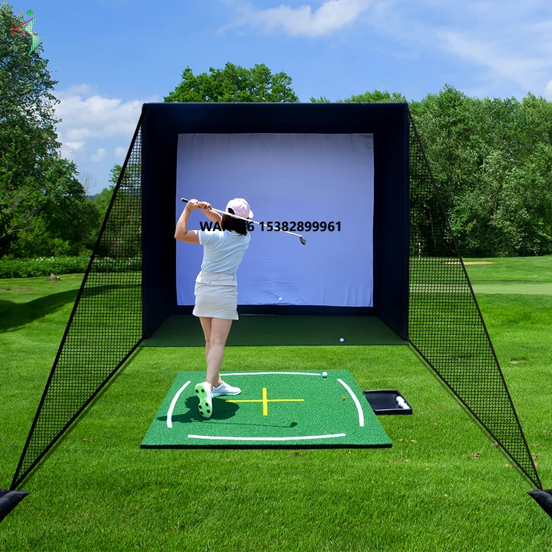 Custom Golf Simulator Net for Indoor Outdoor Golf Hitting Practice Easy Setup Golf Simulator Enclosure with HD Impact Screen
Custom Golf Simulator Net for Indoor Outdoor Golf Hitting Practice Easy Setup Golf Simulator Enclosure with HD Impact Screen