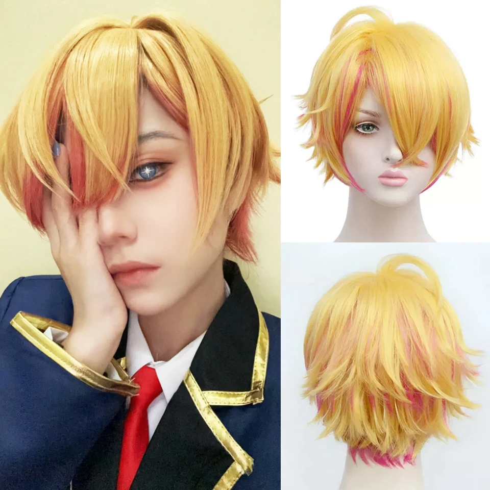 Tenma Tsukasa Cosplay Wigs Blonde Gradient Pink Short Straight Hair Anime Wigs for Men Boys Girl Halloween Party Heat-resistant
Tenma Tsukasa Cosplay Wigs Blonde Gradient Pink Short Straight Hair Anime Wigs for Men Boys Girl Halloween Party Heat-resistant
