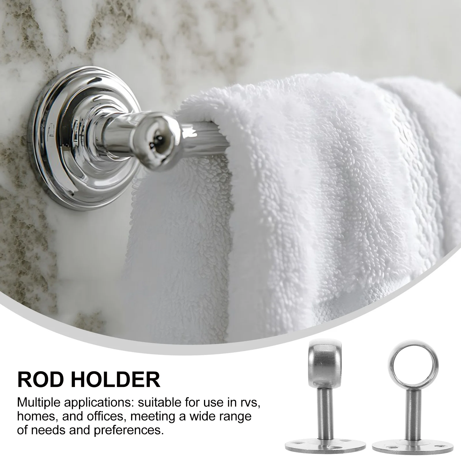 2pcs Stainless Steel Wall Support Curtain Rod Holders Dowel Bracket Mounts Pole End Caps Drapes Hooks RV Accessories Shower
2pcs Stainless Steel Wall Support Curtain Rod Holders Dowel Bracket Mounts Pole End Caps Drapes Hooks RV Accessories Shower