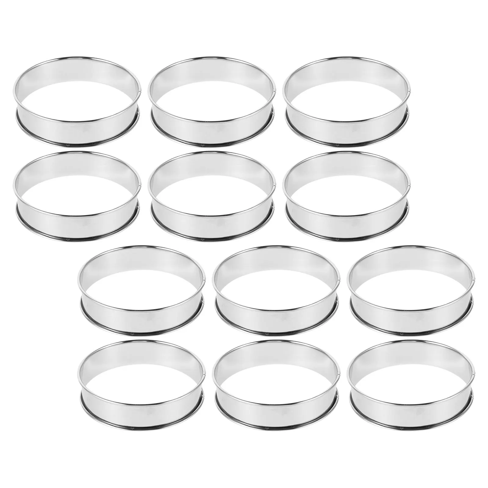 12Pcs Nonstick Stainless Steel Crumpet Rings 3.34 Inch Double Rolled Edge English Muffin Rings Round Baking Mold for Cookies
12Pcs Nonstick Stainless Steel Crumpet Rings 3.34 Inch Double Rolled Edge English Muffin Rings Round Baking Mold for Cookies