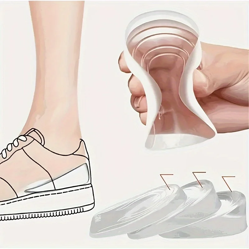 1 Pair Transparent Silicone Insoles, Non-Slip Shock Absorption Foot Pads, Soft Elastic Height Increasing Heel Inserts
1 Pair Transparent Silicone Insoles, Non-Slip Shock Absorption Foot Pads, Soft Elastic Height Increasing Heel Inserts