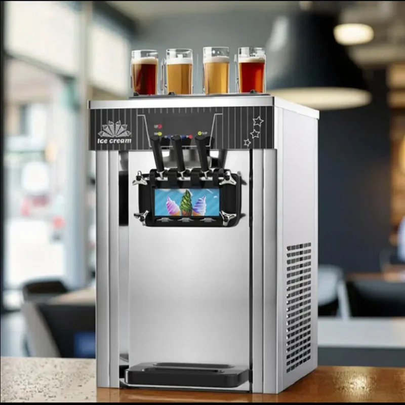 Commercial Soft Ice Cream Maker Machine Stainless Steel Sundae Ice Cream Machine Table Top Yogurt Ice Cream Machine
Commercial Soft Ice Cream Maker Machine Stainless Steel Sundae Ice Cream Machine Table Top Yogurt Ice Cream Machine