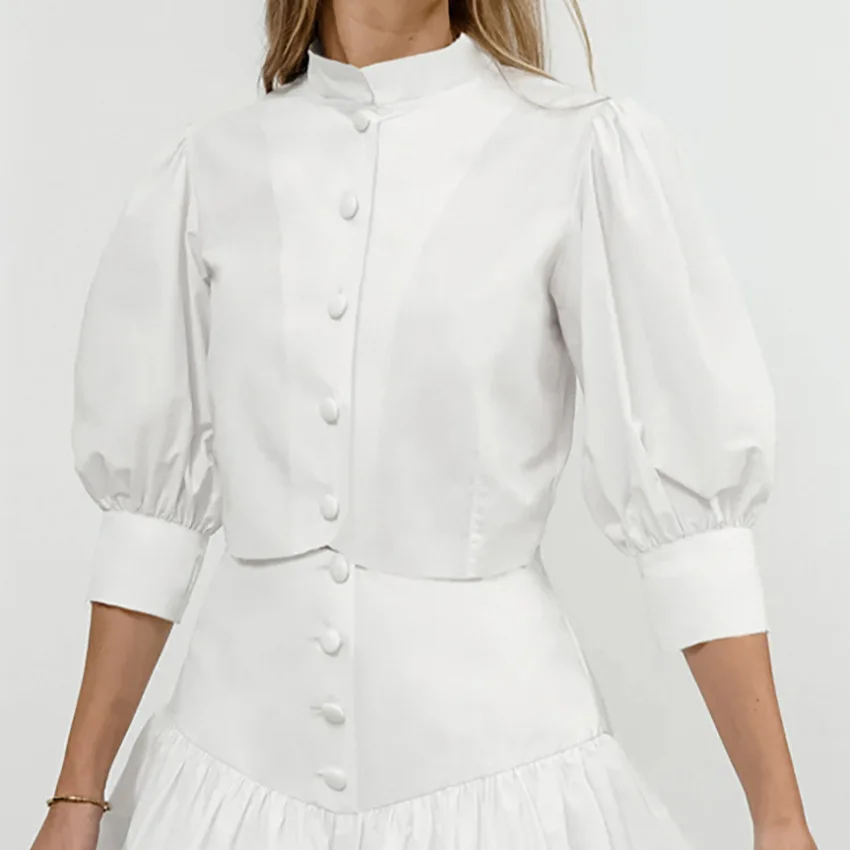 Autumn Fashion Slim White Cotton Women's Two Pieces Set Elegant Long Sleeve Crop Shirt With High Waist Mini Skirt Set Female
Autumn Fashion Slim White Cotton Women's Two Pieces Set Elegant Long Sleeve Crop Shirt With High Waist Mini Skirt Set Female
