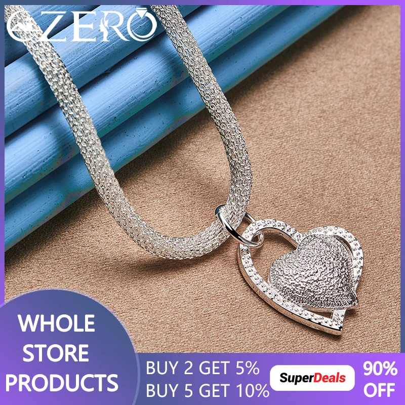 925 Sterling Silver 20 Inches Frosted Double Heart Pendant Necklace For Women Wedding Fashion Charm Jewelry Valentine's Day Gift
925 Sterling Silver 20 Inches Frosted Double Heart Pendant Necklace For Women Wedding Fashion Charm Jewelry Valentine's Day Gift