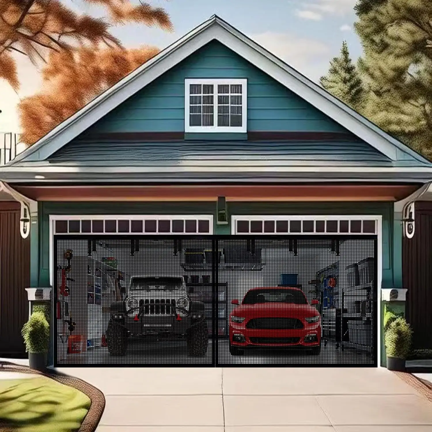 Magnetic Garage Door Net Screen Kit 14x7 FT - Heavy-Duty Fiberglass Mesh with Magnetic Closure for 1 Car Garage 14x7ft, Block
Magnetic Garage Door Net Screen Kit 14x7 FT - Heavy-Duty Fiberglass Mesh with Magnetic Closure for 1 Car Garage 14x7ft, Block