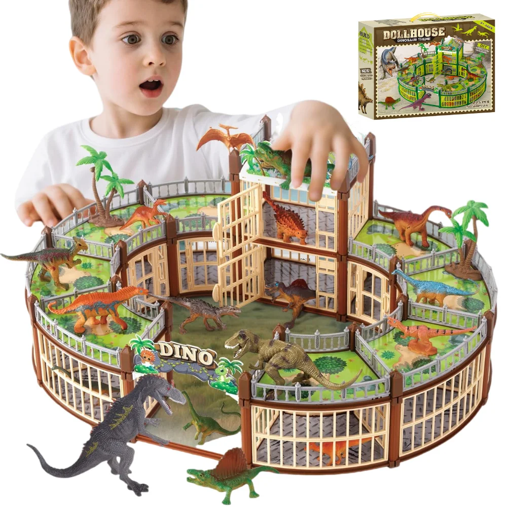 215PCS Dinosaur Park Playset with 18 Dinosaurs & Openable Cages, Fun DIY Building Toy Set, Ideal Kids Birthday & Holiday Gift
215PCS Dinosaur Park Playset with 18 Dinosaurs & Openable Cages, Fun DIY Building Toy Set, Ideal Kids Birthday & Holiday Gift