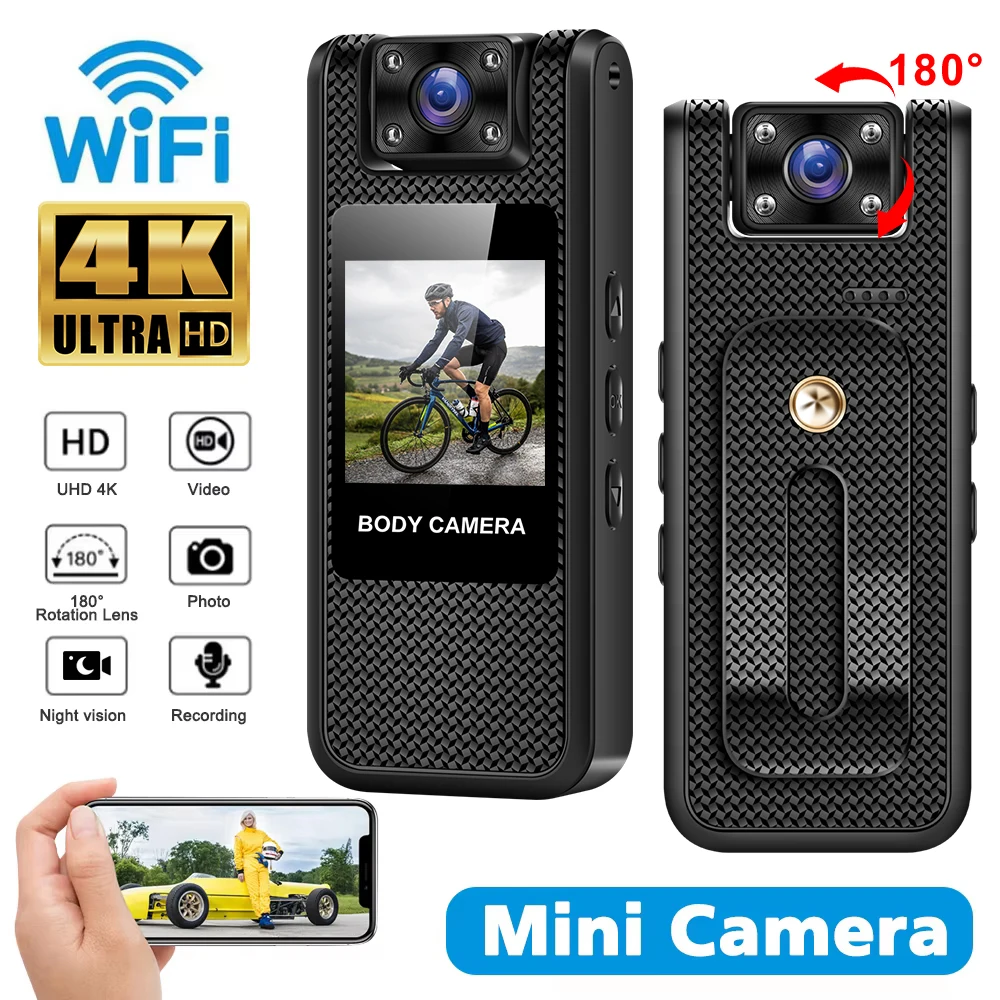 Ultra HD 4K WiFi Mini Camera Portable Digital Video Recorder Police BodyCam Infrared Night Vision Sports DV Riding Camcorder New
Ultra HD 4K WiFi Mini Camera Portable Digital Video Recorder Police BodyCam Infrared Night Vision Sports DV Riding Camcorder New