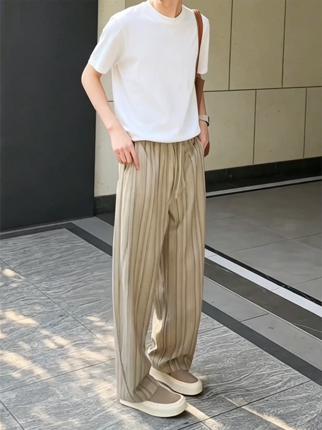 Cleanfit Casual Striped Ice Silk Men's Summer Thin Straight Leg Pants Durable Comfortable Breathable Fashionable Trousers
Cleanfit Casual Striped Ice Silk Men's Summer Thin Straight Leg Pants Durable Comfortable Breathable Fashionable Trousers