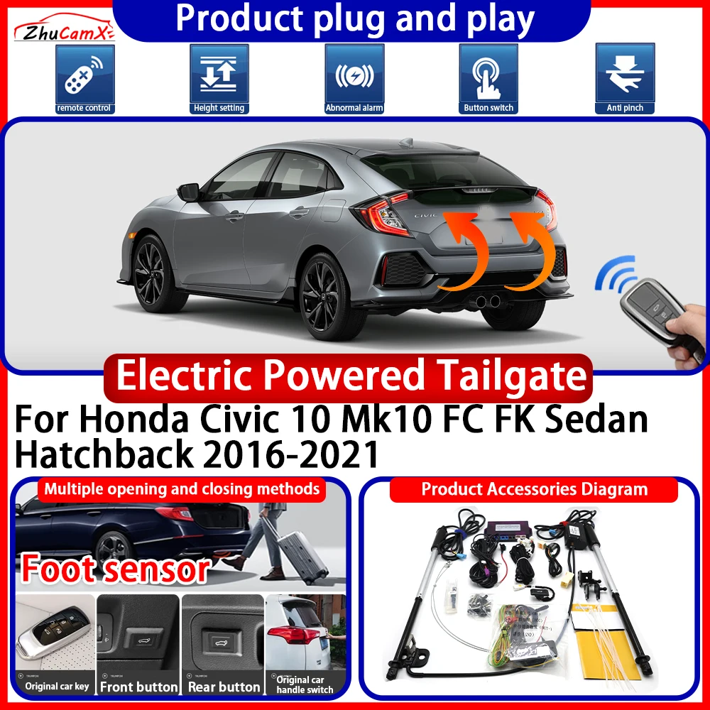 ZhuCamX Powered Tailgate for Honda Civic 10 Mk10 FC FK Sedan Hatchback 2016-2021 anti pinch Smart Intelligent Trunk Control Gate
ZhuCamX Powered Tailgate for Honda Civic 10 Mk10 FC FK Sedan Hatchback 2016-2021 anti pinch Smart Intelligent Trunk Control Gate