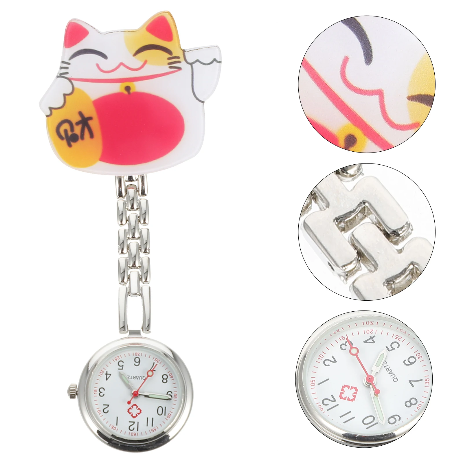 1 set 1 Set Cartoon Pocket Watch Fortune Cat Design Durable Nurse Student Hanging Watch Plastic Chest Timing Accessory Gift
1 set 1 Set Cartoon Pocket Watch Fortune Cat Design Durable Nurse Student Hanging Watch Plastic Chest Timing Accessory Gift