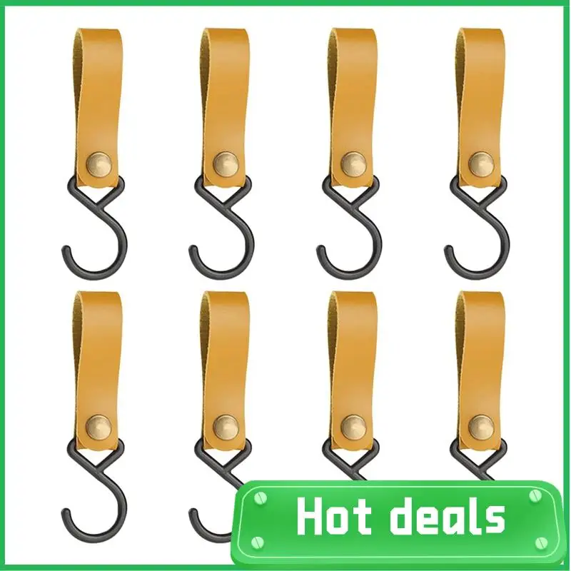 AC62-8 Pcs Leather Hook S Shaped Hooks Coat Hook For Hanging, Camping Hook Hanger Hooks (Light Brown)
AC62-8 Pcs Leather Hook S Shaped Hooks Coat Hook For Hanging, Camping Hook Hanger Hooks (Light Brown)
